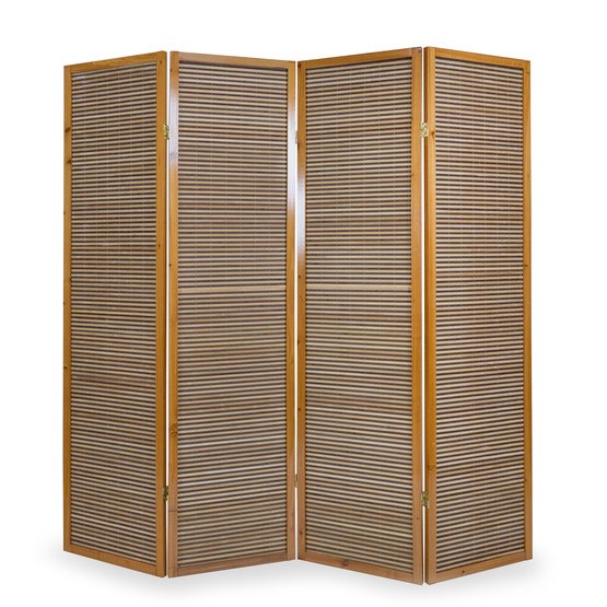 Homestyle4u Rumsavdelare - 4 Delar - 8002 Bambu Brun