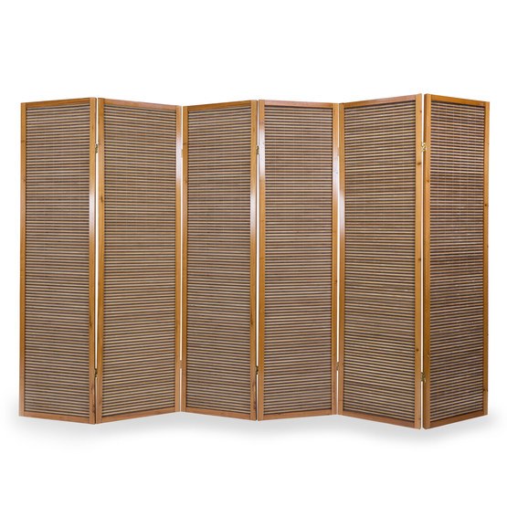 Homestyle4u Rumsavdelare - 6 Delar - 8002 Bambu Brun