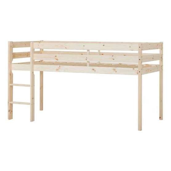 hoppekids - loftsäng semihög eco comfort - 90x200 cm natural