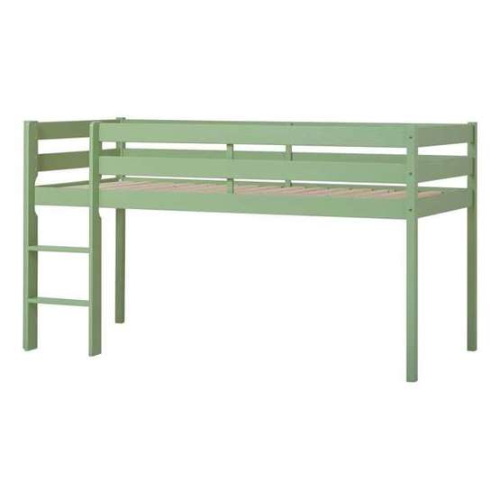 hoppekids - loftsäng semihög eco comfort - 90x200 cm pale green