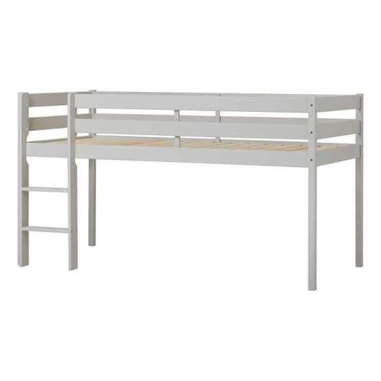 hoppekids - loftsäng semihög eco comfort - 90x200 cm dove grey