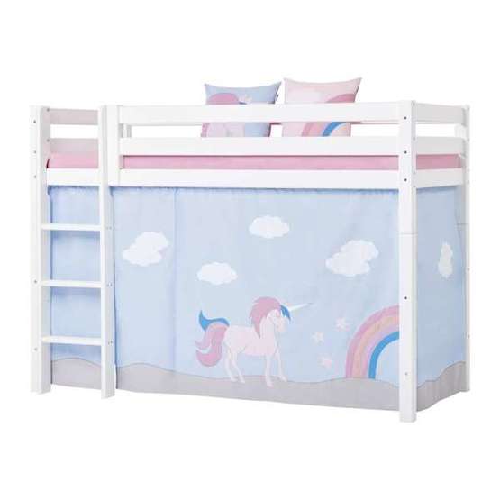 Hoppekids - Gardin Unicorn Till Halvhög (Mid-high) Loftsäng