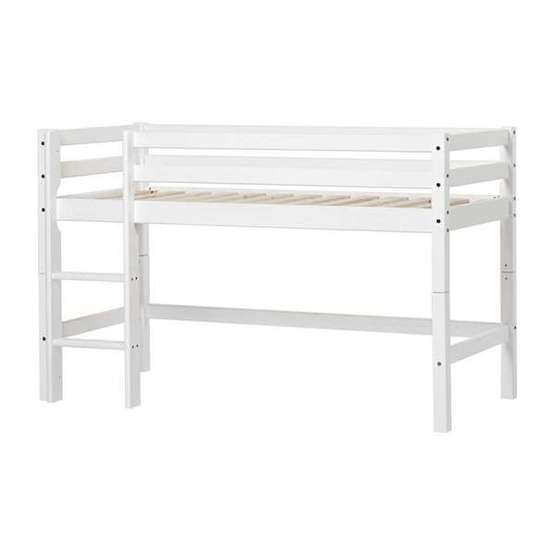 hoppekids - loftsäng eco dream halvhög - 70x160 cm vit