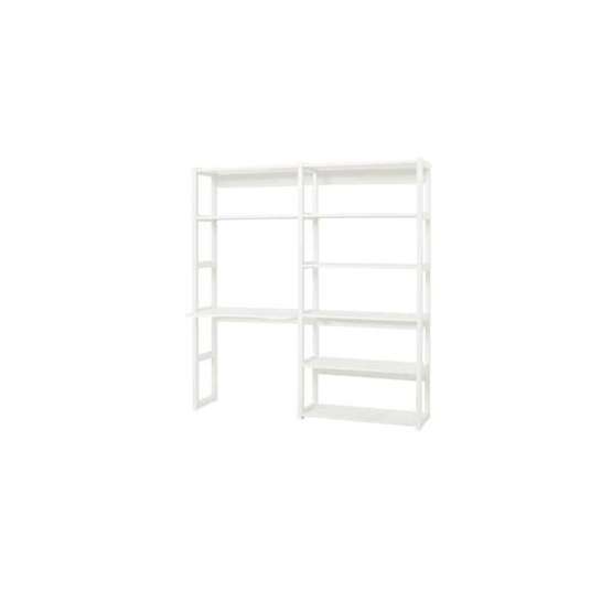 Hoppekids - Bokhylla Storey 8 Hyllor Och Skrivbord 80 Cm Vit