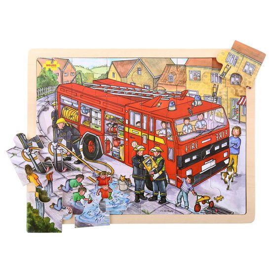 BigJigs - Pussel 24 Bitars - Brandbil