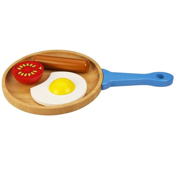 BigJigs - Stekpanna Med Ägg, Korv Och Tomat