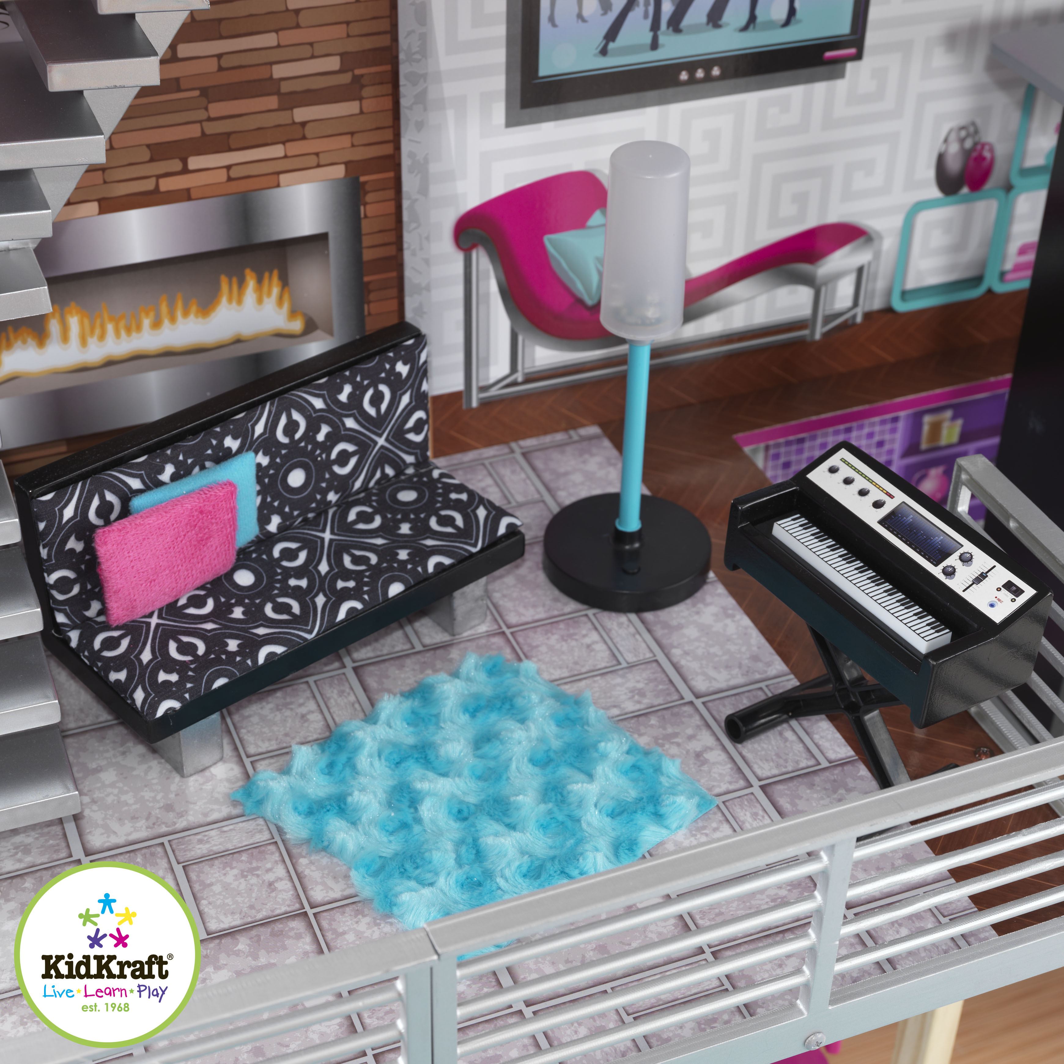 KidKraft Dockskåp Luxury Dollhouse Med Ljud Och Ljus