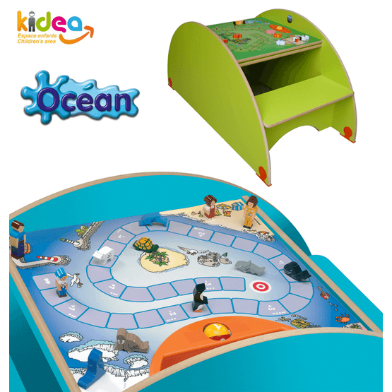 Kidea - Aktivitetsbord Diamonds Tile - Ocean - Blå