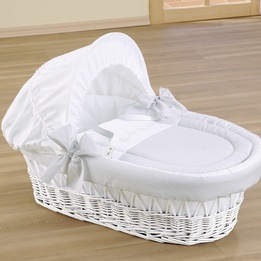 Leipold - Flätad Babykorg/Moseskorg Med Sufflet -Blandade Färger