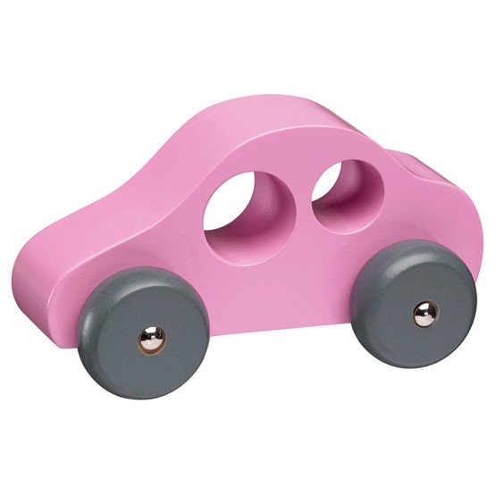 Kids Concept - Träbil Set 3 Rosa