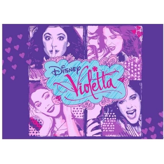 Disney - Violetta Fyra Bilder Matta 133X95 Cm