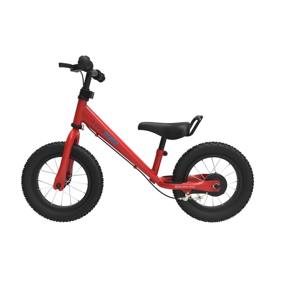 Kiddimoto - Sparkcykel - Super Junior Max Metall Laufrad Mit Trommelbremse Red 