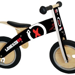 Kiddimoto - Balanscykel Limited Edition Racer Jorge Lorenzo Kurve