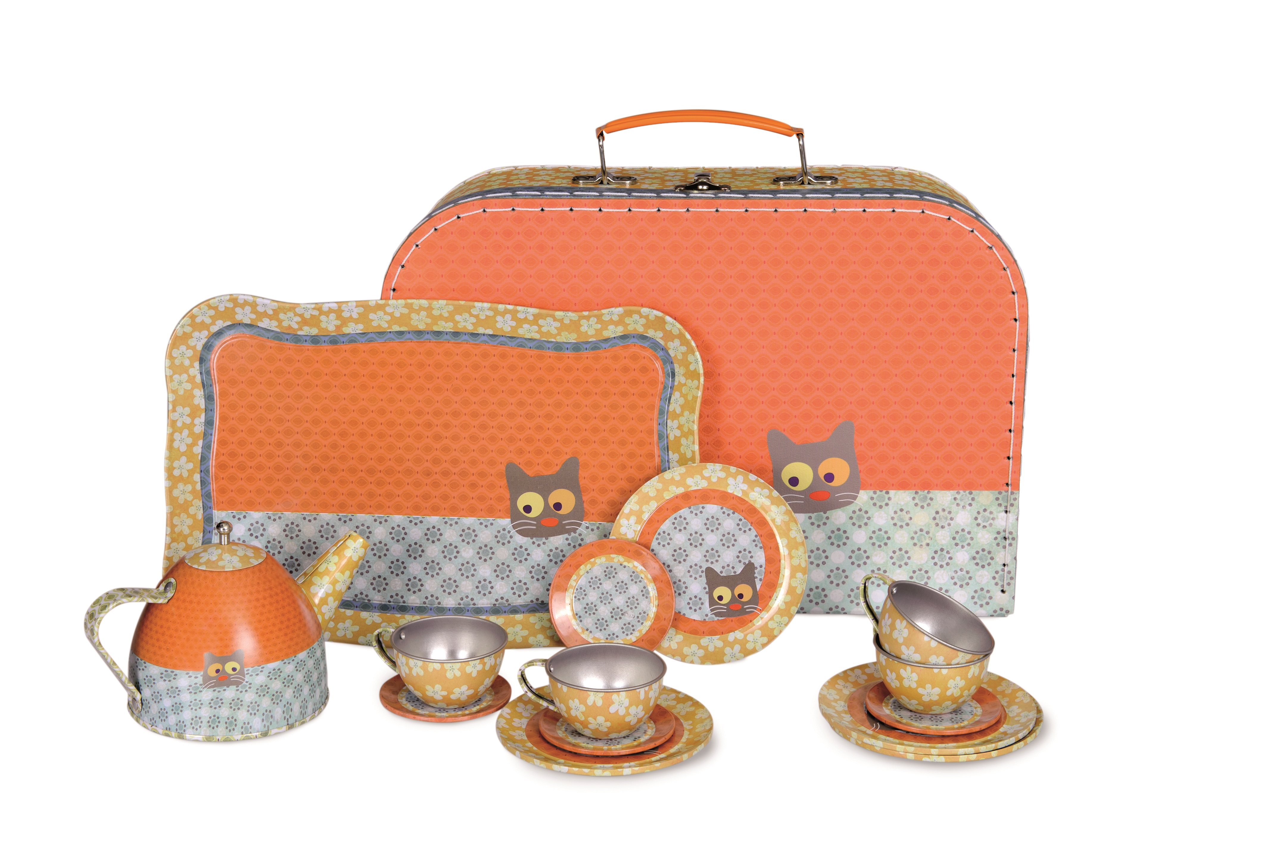 Egmont Toys Plåtservis I Väska Flower Cat Litenleker.se