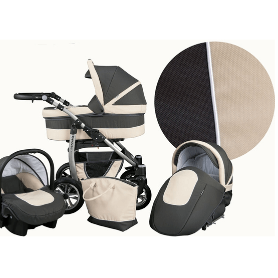 Baby Merc - Maylo Barnvagnar 3 In 1 - Grå/Beige