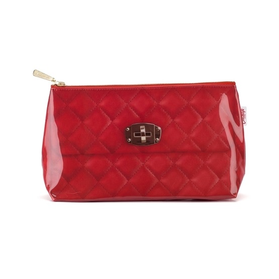Catseye – Red Quilted Wash Bag