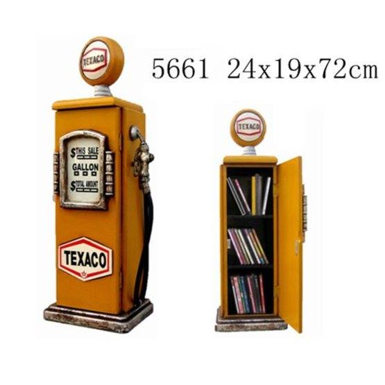 EliteToys - Retro Bensinpump - Texaco - Med Förvaring - Gul