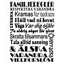 Smådetaljer - Väggdekor - Familjeregler - 28X37 - Svart