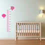 Smådetaljer - Väggdekor - Mätsticka Luftballong - 40X104 - Rosa