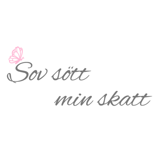 Smådetaljer - Väggdekor - Sov Sött Min Skatt - 21X52