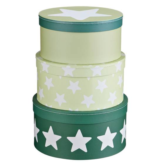 Kids Concept - Pappbox Rund Star - Grön        