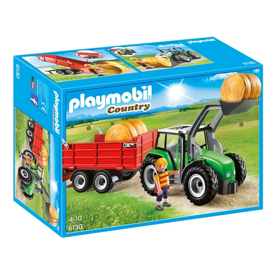 Playmobil - Bondgård - Traktor Med Släp    
