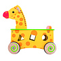 BigJigs - Åkleksak Giraff Med Formklossar