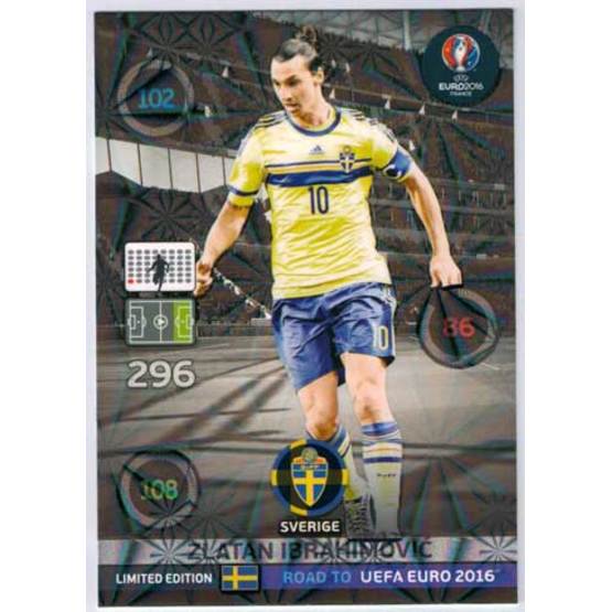 Fotbollskort - Limited Edition - Adrenalyn Road to Euro 2016 - Zlatan Ibrahimovic