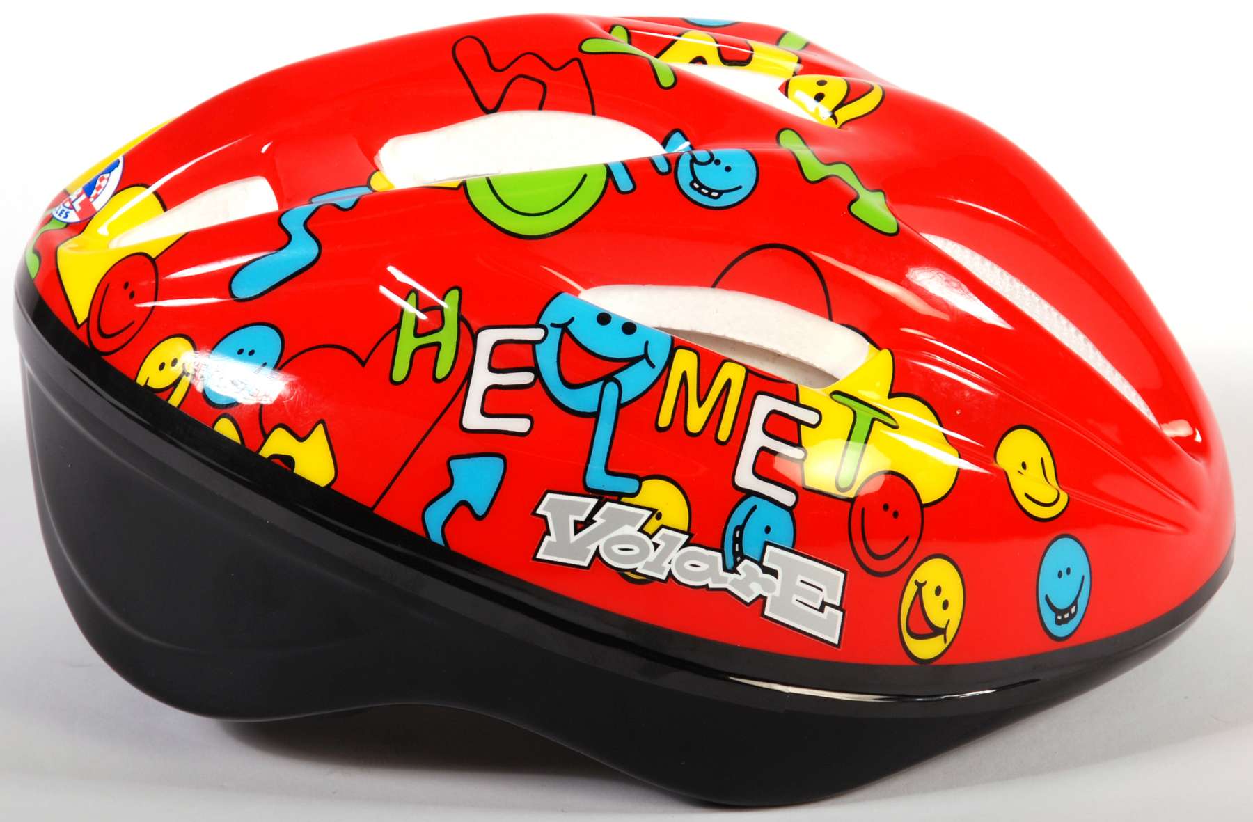 Volare Fiets/Skate Helm D Smileys Red Litenleker.se
