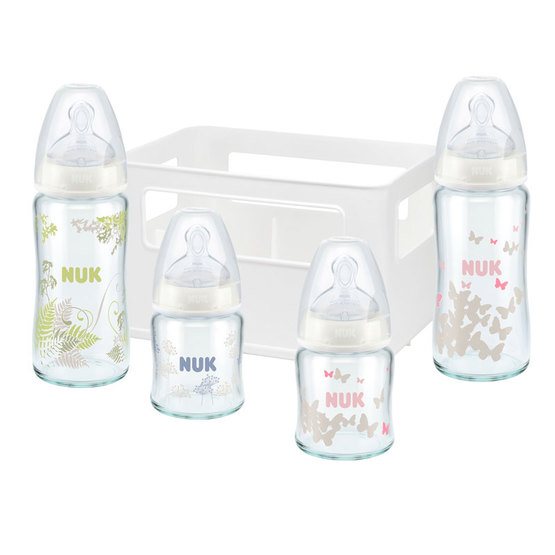 NUK - Startset Glasflaskor - Silikon