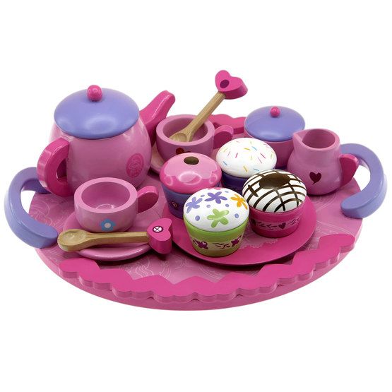 Barbo Toys - Smurfarna Tea-Servis I Trä