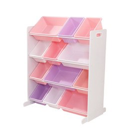 Kidkraft - Förvaringslådor - Sort It and Store It Bin Unit - White Pastel