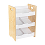 Kidkraft - Förvaring - Angled Bin Unit - Natural  W/ White Shelves