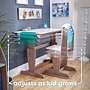 Kidkraft - Skrivbord Med Stol - Pocket Adjustable Desk and Chair - Gray Ash