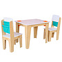 Kidkraft - Bord Och Stolar - Pocket Storage Table & 2 Chair Set - Natural