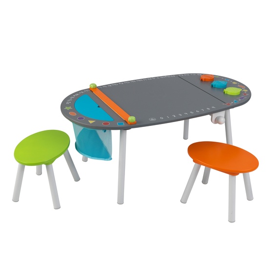 Kidkraft - Ritbord - Chalkboard Art Table With Stools