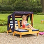 Kidkraft - Double Chaise Lounge With Cup Holders - Honey With Navy & White Stripes