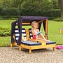 Kidkraft - Double Chaise Lounge With Cup Holders - Honey With Navy & White Stripes