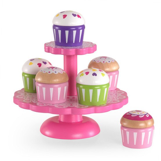 Kidkraft - Kök - Cupcake Stand with Cupcakes