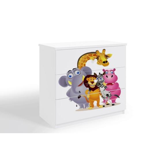 Kocot Kids Byrå - Babydreams Vit - Zoo