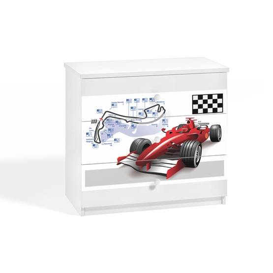 Kocot Kids Byrå - Babydreams Vit - Formula One