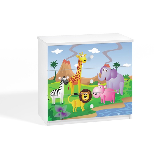 Kocot Kids Byrå - Babydreams Vit - Safari