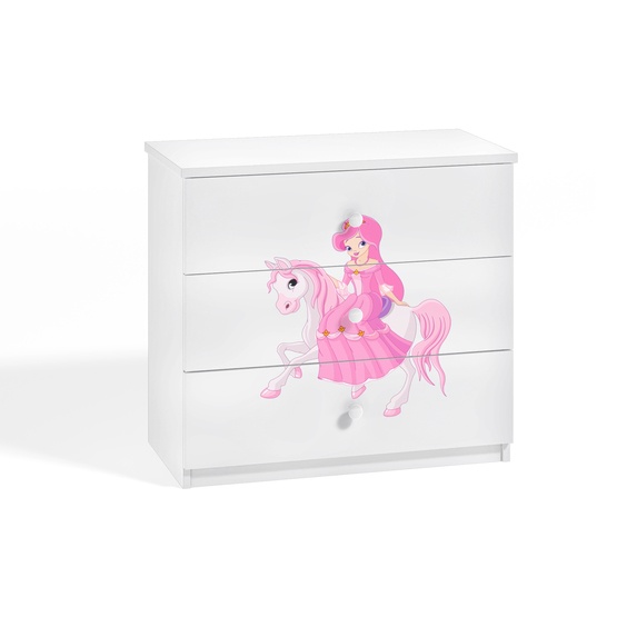 Kocot Kids Byrå - Babydreams Vit - Princess On Horse