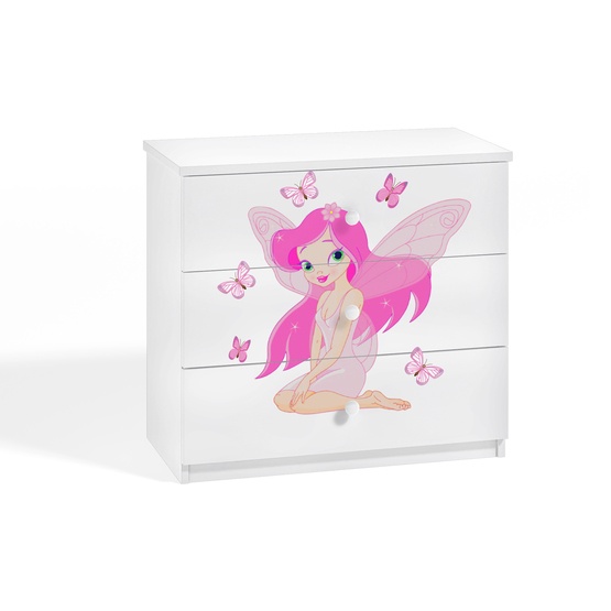 Kocot Kids Byrå - Babydreams Vit - Fairy With Butterflies