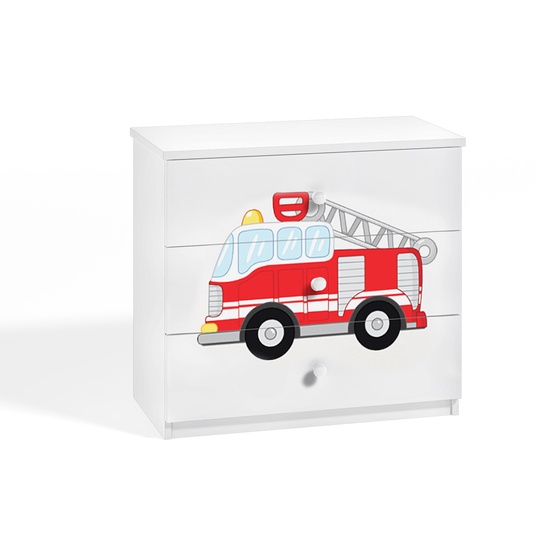 Kocot Kids Byrå - Babydreams Vit - Fire Truck