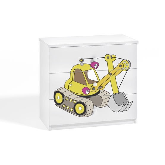 Kocot Kids Byrå - Babydreams Vit - Digger