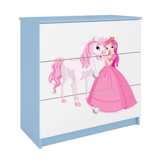 Kocot Kids Byrå - Babydreams Blå - Princess And Horse