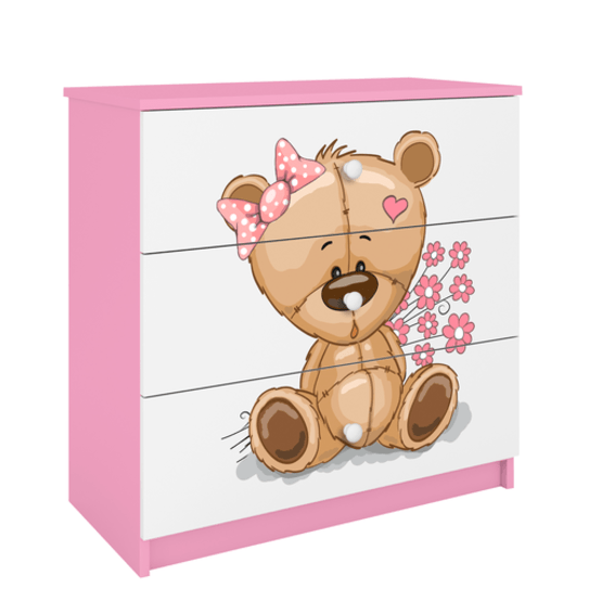 Kocot Kids Byrå - Babydreams Rosa - Bear With Flowers