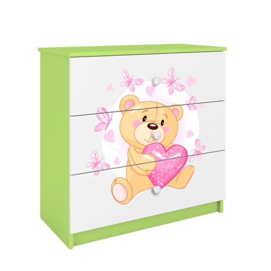 Kocot Kids Byrå - Babydreams Grön - Bear With Butterflies