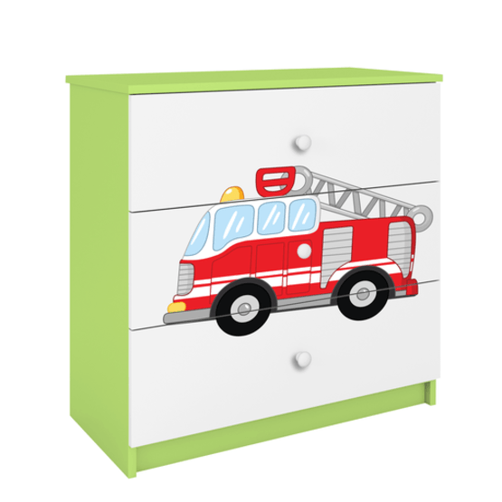 Kocot Kids Byrå - Babydreams Grön - Fire Truck